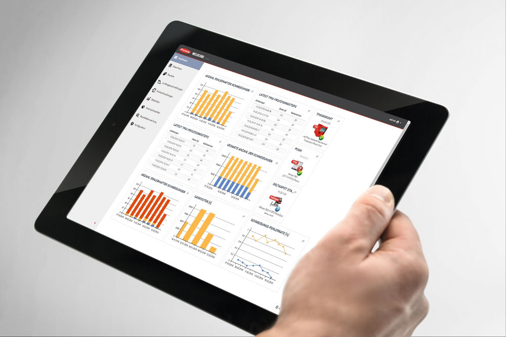WeldCube Premium bietet für jeden individuell die richtigen Informationen: Der User kann seine wichtigsten Informationen an sein Dashboard pinnen und über intelligente Filter Statistiken erstellen.