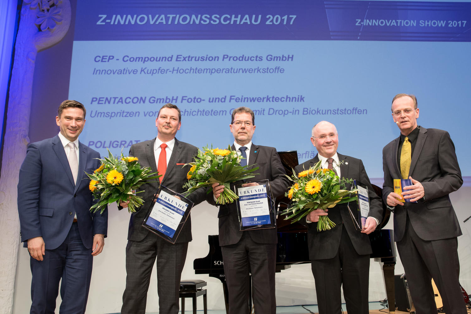 Auszeichnung Z-Innovationsschau: CEP Compound Extrusion Products GmbH, PENTACON GmbH und POLIGRAT GmbH | Foto: Leipziger Messe GmbH / Uwe Frauendorf